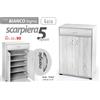 G ARMADIO SCARPIERA 2 ANTE CASSETTO MOBILE RIPIANI ROVERE BIANCO LEGNO 95*63*33cm