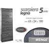 G SCARPIERA SLIM 5 ANTE h180*63*24cm DOPPIA PROFONDITà SALVASPAZIO MODERNA NERA