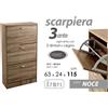 G SCARPIERA MODERNA 3 ANTE SALVASPAZIO SLIM MOBILE SCARPE NOCE H115*63*24 TCC