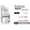 G Toelette CONSOLLE ROBUSTA TRUCCO MODERNA TAVOLO SPECCHIO SGABELLO 155*80*40cm