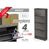 G SCARPIERA 4 ANTE DOPPIE SALVASPAZIO SLIM LEGNO MODERNA ROVERE WENGè 150*63*24
