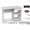 G SCRIVANIA TAVOLO SCRITTOIO SALVASPAZIO PORTA PC MODERNO BIANCO LEGNO 108*48*h75