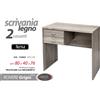 G SCRIVANIA TAVOLO SCRITTOIO SALVASPAZIO PORTA PC MODERNO ROVERE GRIGIO 80*40*H76
