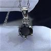 20 KT Nero Pendente Diamante Solitario Qualità AAA Certificato! Unisex Ciondolo