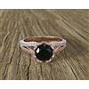 3.00 KT Nero Diamante Anello IN Rosa Placcato Oro AAA Certificato! Fidanzamento
