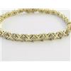 Decorato Bianco Trattato Diamante Braccialetto Tennis 19.1cm Finitura Oro Giallo