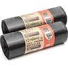 Relevo Sacchi Spazzatura Neri Professionali - 150L (Largh 80 cm × Alt 110 cm), 20 Sacchi (2 Rotoli × 10 Sacchi) | Extra Resistenti e Antigoccia | 75 µm (Micron) | 100% LDPE Riciclato