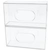 2 Pieces Box Rettangolare Trasparente Apertura Ovale Organizzazione Casa