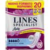 Lines Specialist Lady Extra, Assorbenti per Incontinenza, formato scorta | Super assorbenza, tecnologia Zero Odore, barriere laterali protettive, ripiegati in bustine, Confezione da 20 Unità