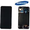 Samsung SCHERMO ORIGINALE SERVICE PACK SAMSUNG GALAXY A50 A505F DISPLAY NERO CON FRAME
