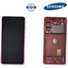 Samsung TOUCH SCHERMO SAMSUNG S20 FE 4G /5G ORIGINALE SERVICE PACK LCD DISPLAY RED ROSSO