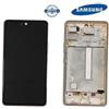SAMSUNG SCHERMO ORIGINALE SERVICE PACK CON FRAME SAMSUNG A53 5G A536B ORO GOLD DISPLAY