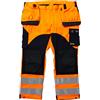BLÅKLÄDER Blaklader 158915135389D124 Multinorm Inhärent Pantaloni da lavoro, ad alta visibilità, arancione/blu navy, taglia D124