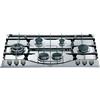 Ariston, Hotpoint Piano Cottura Hotpoint Ariston a Gas 6 Fuochi da 90 Cm in Acciaio Inossidabile