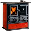 Nordica Cucina legna 7,9kW ROSETTA 5.0 VST.16 Ceramica Bordeaux 5 stelle