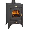 Godino Stufa a Legna Kir Potenza Termica 9-12 Kw 220m3 Colore Nero Opaco