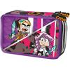 Franco Cosimo Panini Astuccio Scuola Lyon Anna Completo Pieno 3 Zip Tre Piani Cerniere Minecraft