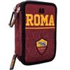 Franco Cosimo Panini Astuccio Scuola AC ROMA Calcio Panini Completo 3 Zip Tre Cerniere Piani Ragazzo