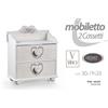 G MOBILETTO CASSETTIERA PORTA GIOIE OGGETTI BIANCO CUORE SHABBY CHIC h30*25*19 CM