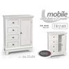 G MOBILE CASSETTIERA COMODINO ARMADIO ANTA 4 CASSETTI SHABBY CHIC 84*66*32 cm