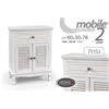 G MOBILE COMODINO ARMADIO ANTE CASSETTO SHABBY CUCINA SALOTTO BAGNO LEGNO 80*60*30