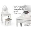 G TAVOLO CONSOLLE SPECCHIO SGABELLO TRUCCO SPECCHIERA LEGNO BIANCO 70*40*132 CM