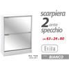 G SCARPIERA SPECCHIO SLIM 2 ANTE 80*63*24 cm DOPPIA PROFONDITA SALVASPAZIO MODERNA