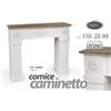 G Cornice Camino Finto Legno Caminetto Decorativa BIANCA MARRONE 110*23*H95CM