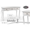 G TAVOLO Consolle 3 CASSETTI SCRIVANIA SCRITTOIO BIANCO PERLA SHABBY 120*h78*40 cm