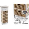 G CASSETTIERA 5 CASSETTI MOBILETTO SALVASPAZIO SLIM BIANCA CUCINA BAGNO 95*34*25cm