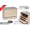 G MOBILE PANCA SCARPIERA A RIBALTA CUSCINO ROVERE SALVASPAZIO MODERNA 63*30*h50