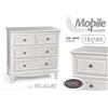 G CASSETTIERA 4 CASSETTI LEGNO SHABBY CHIC SALOTTO CAMERETTA ELEGANT 80*40*H80