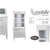G MOBILE CREDENZA VETRINA CUORE 4 ANTE 2 CASSETTI ARMADIO BIANCO VINCY 198*88*40