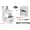 G TAVOLO CONTENITORE CONSOLLE TRUCCO SPECCHIO TOILETTE SGABELLO LEGNO 60*40*H75 cm