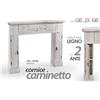 G CORNICE CAMINO CONSOLLE CAMINETTO DECORATIVO LEGNO ANTE ANTICATO 120*23*100 cm
