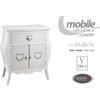 G MOBILE COMODINO CUORE SALOTTO BAGNO SHABBY CHIC CASSETTO 2 ANTE COMò 76*65*34