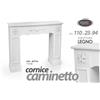 G CORNICE FINTO CAMINETTO Decorativa Camino LEGNO CLASSICO BIANCO 110*23*H94 CM