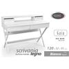 G SCRIVANIA TAVOLO PORTA PC Scrittoio Ufficio Studio Salvaspazio BIANCO 120*50*h95