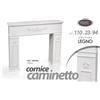 G CORNICE FINTO CAMINO CAMINETTO LEGNO BIANCO CLASSICO MODERNO SHABBY 110*23*h94cm