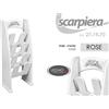 G MOBILE COLONNA PORTA SCARPE SCARPIERA LEGNO DECO ROSE SHABBY CHIC h70*27*19