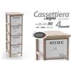 G CASSETTIERA 4 CASSETTI MOBILE SLIM SALVASPAZIO CUCINA BAGNO INGRESSO 80*26*32 cm