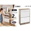 G SCARPIERA 2 ANTE 2 VANI + CASSETTO SLIM SALVASPAZIO ROVERE BIANCA 91*60*24 cm
