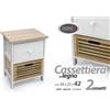 G CASSETTIERA COMODINO SLIM SALVASPAZIO 2 CASSETTI BIANCA CUCINA BAGNO 42*34*25 cm
