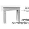G CORNICE FINTO CAMINO CAMINETTO LEGNO DECORATIVA CLASSICO MODERNO 110*23*h94 cm