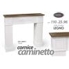 G CORNICE FINTO CAMINO DECORATIVA CAMINETTO LEGNO BIANCO MARRONE MODERNO 110*23*96