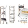G MOBILE Scaffale 5 RIPIANI BIANCO Casa Ufficio Bagno LEGNO 33*30*130CM