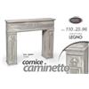 G CORNICE FINTO CAMINO DECORATIVA CAMINETTO GRIGIO ANTICATO GIGLIO 110*23*h96 cm