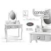 G CONSOLLE SPECCHIO TAVOLO TRUCCO Toletta BAGNO CAMERA Make Up CUORE 140*75*40cm