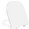 YEAUPE PRO Tavoletta WC Universale D Forma [LUNGO], Sedile WC Con Chiusura Ammortizzata e Funzione di Sgancio Rapido, 45 x 36,1 x 5 cm, incluso modello di installazione