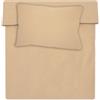 Totsy Baby Set Copripiumino Bambini Mussola 90 x 120 cm cotone - Copripiumino Lettino con Federa 60 x 40 cm e Cerniera - Bimbo Bimba Neonato Cameretta Mussola Culla Oeko-Tex Beige